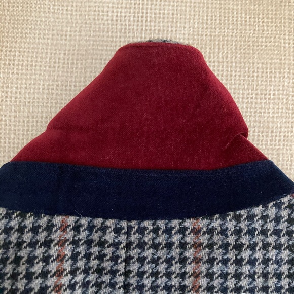 Zara Houndstooth Blazer w/ Red Elbow Patches. - Picture 4 of 9